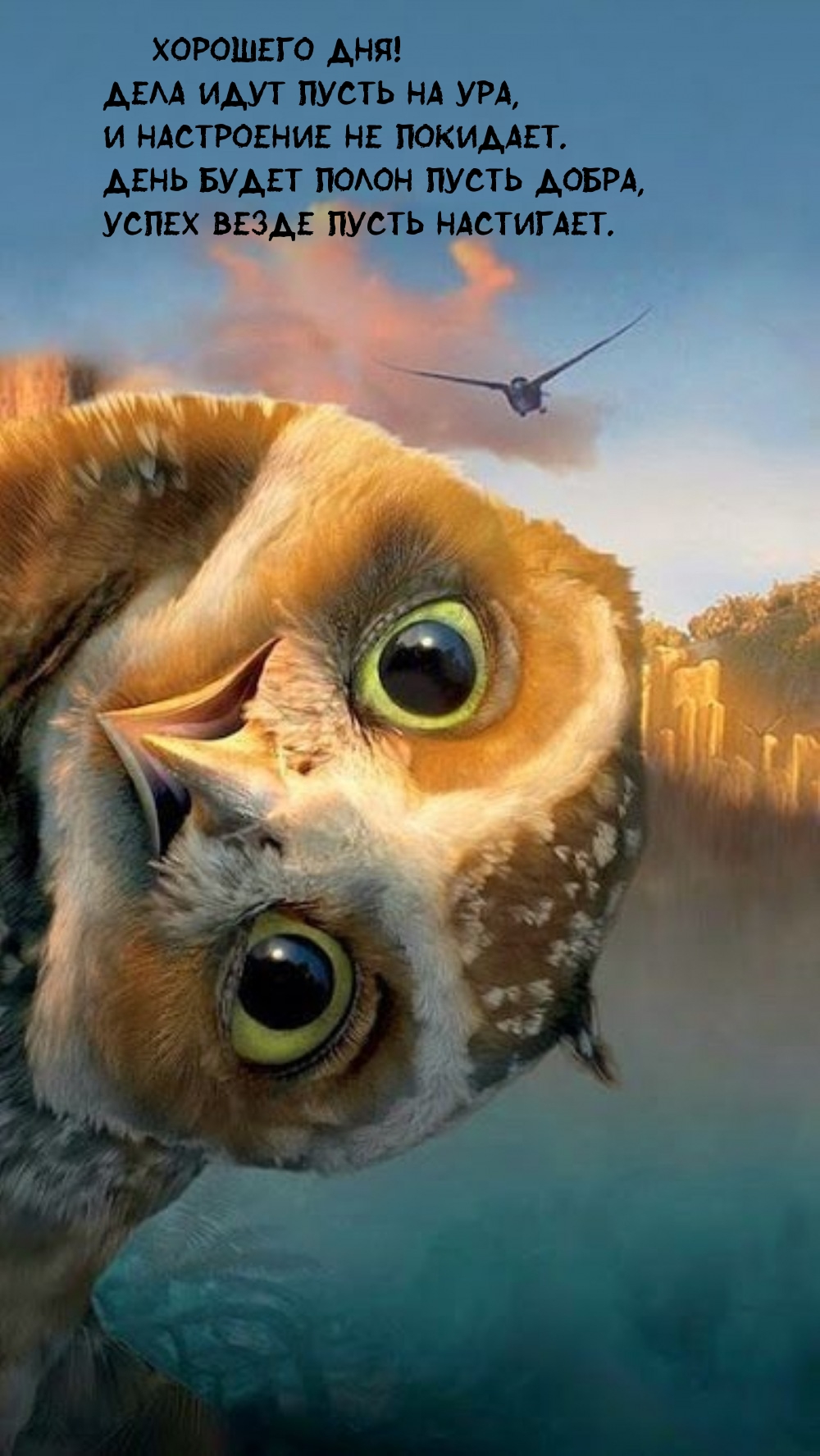 Хорошего дня! Дела идут пусть на ура, и настроение не покидает.
