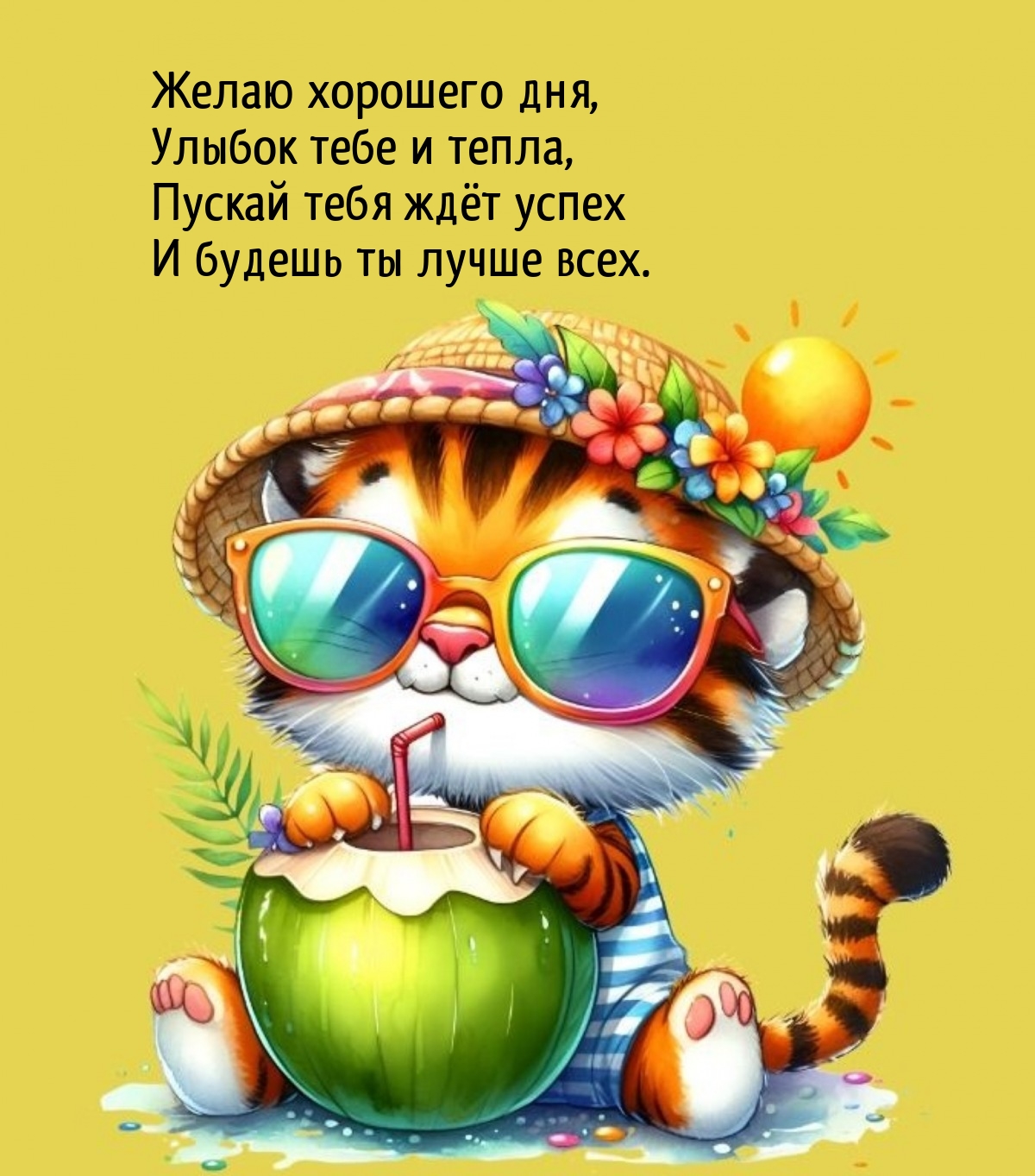 Желаю хорошего дня, улыбок тебе и тепла