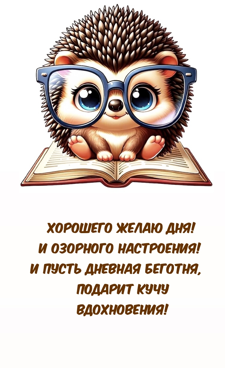 Хорошего желаю дня! И озорного настроения! И пусть дневная беготня