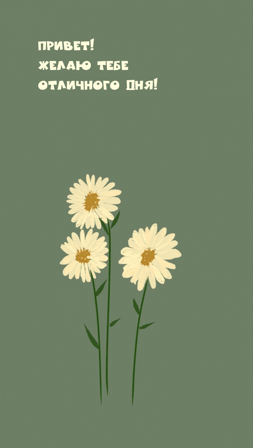 Привет! Желаю тебе отличного дня!