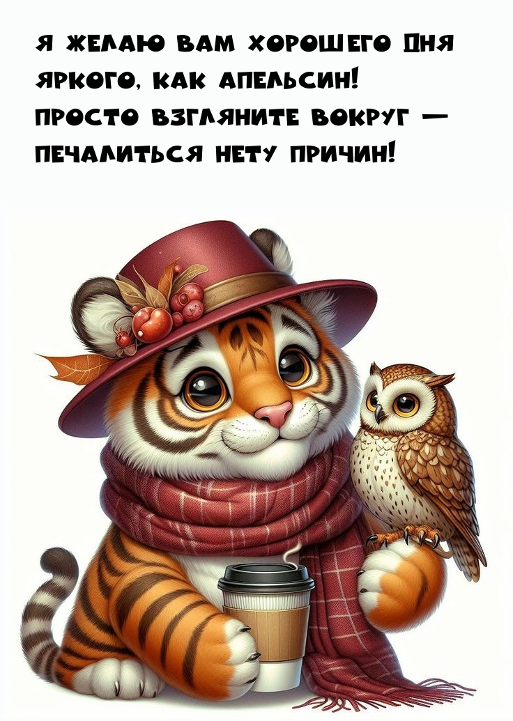 Я желаю вам хорошего дня яркого, как апельсин!