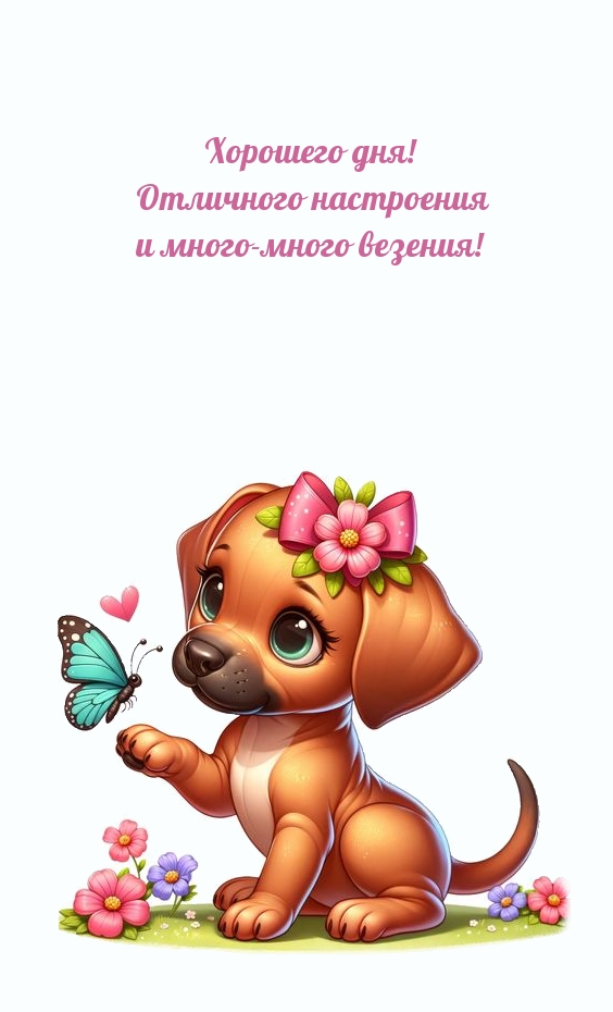 Хорошего дня! Отличного настроения и много-много везения!