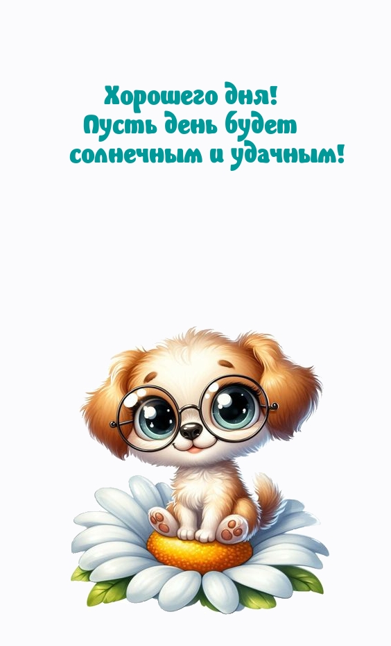 Хорошего дня! Пусть день будет солнечным и удачным!