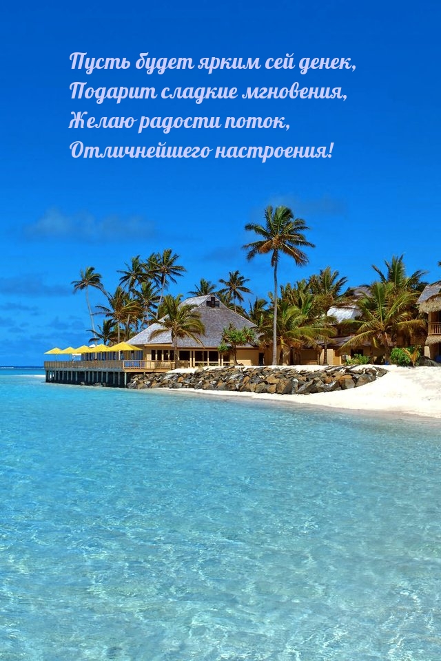 Пусть будет ярким сей денек, подарит сладкие мгновения
