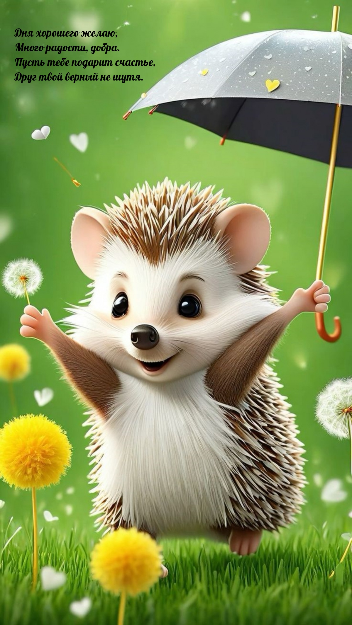 Дня хорошего желаю, много радости, добра.