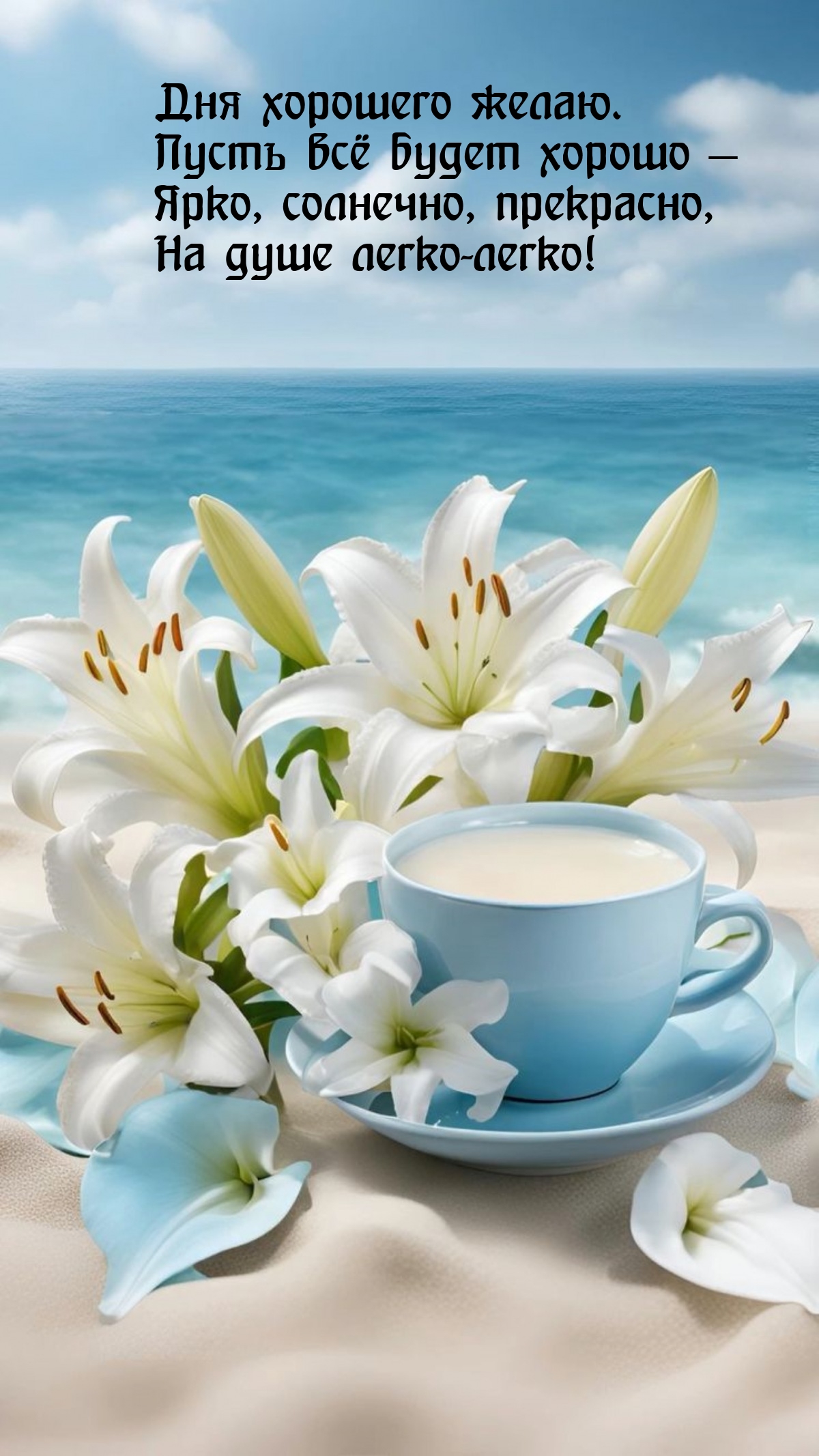 Дня хорошего желаю. Пусть всё будет хорошо — ярко, солнечно