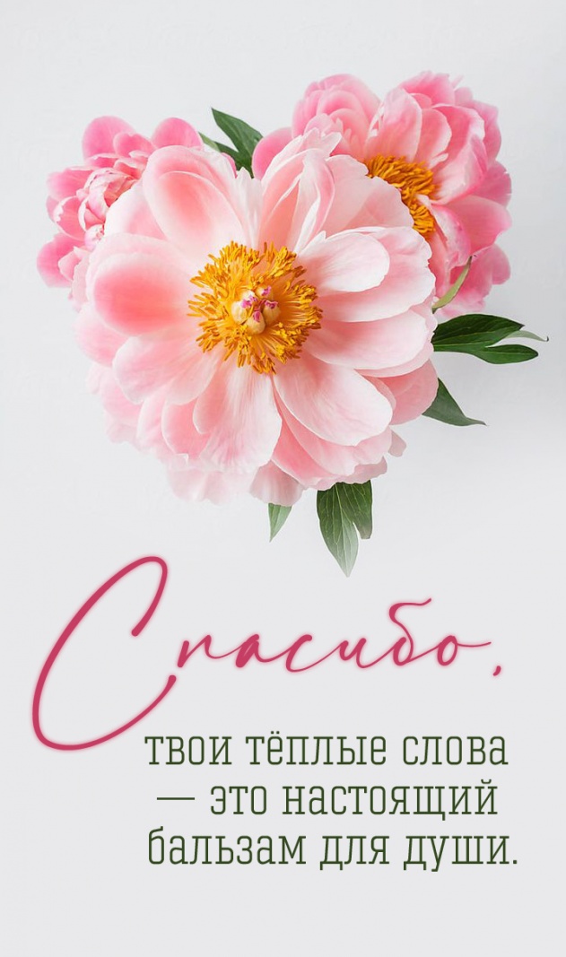 Спасибо, твои тёплые слова — это настоящий бальзам для души.