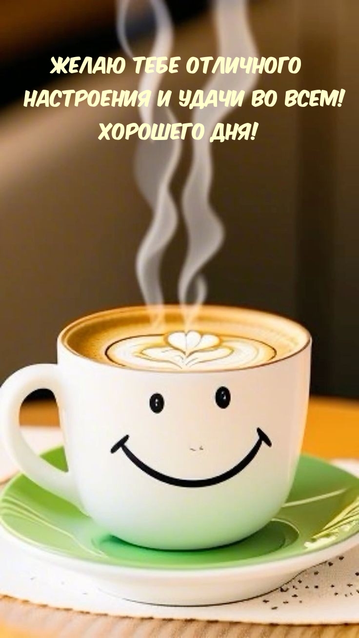 Желаю тебе отличного настроения и удачи во всем! Хорошего дня!