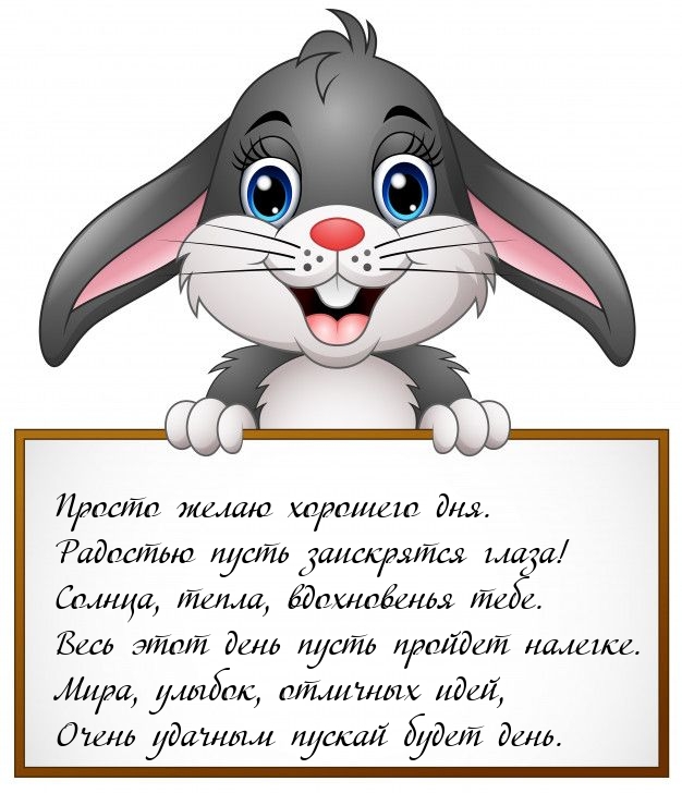 Просто желаю хорошего дня. Радостью пусть заискрятся глаза!
