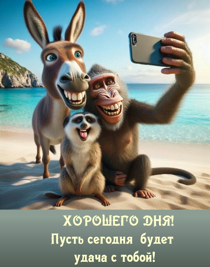 Хорошего дня! Пусть сегодня будет удача с тобой!