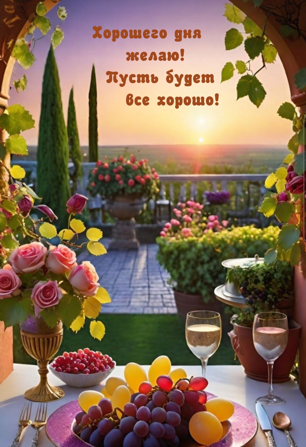 Хорошего дня желаю! Пусть будет все хорошо!