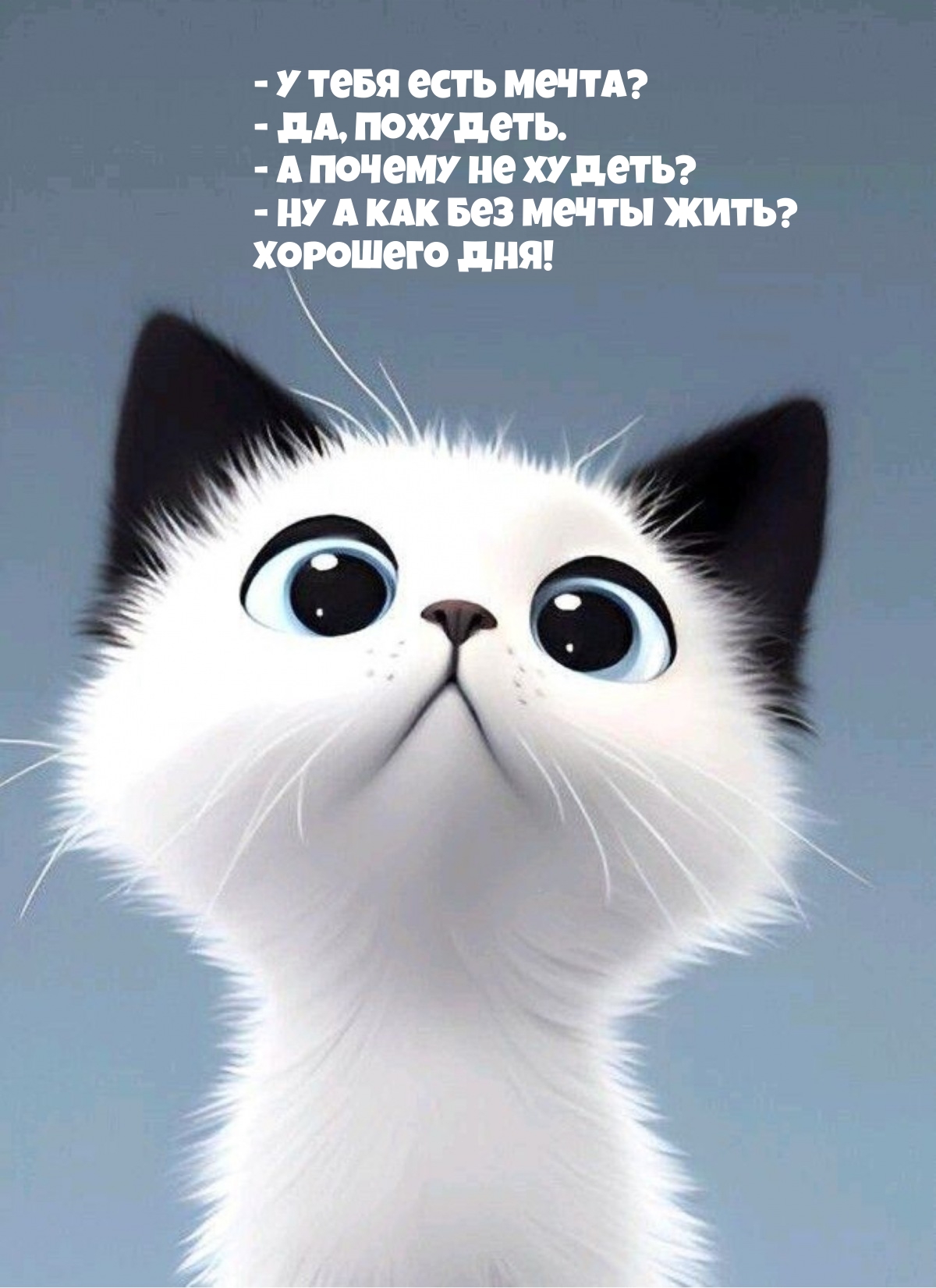 - У тебя есть мечта? - Да, похудеть. - А почему не худеть?