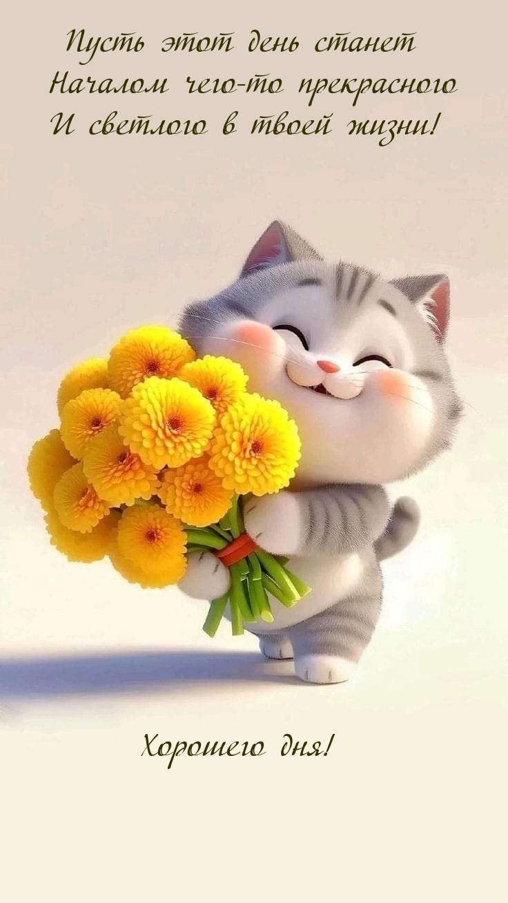 Пусть день станет началом чего-то прекрасного и светлого в жизни!