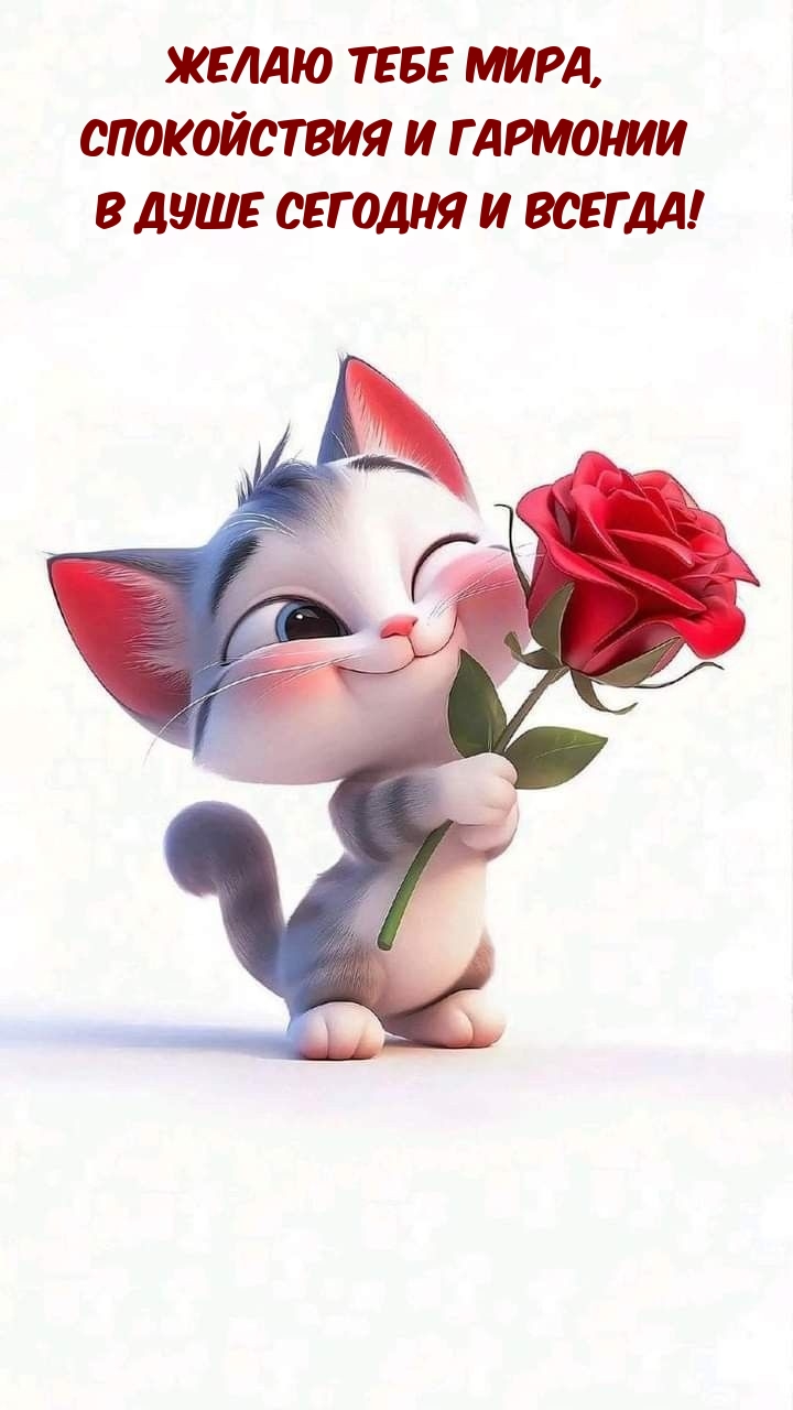 Желаю тебе мира, спокойствия и гармонии в душе сегодня и всегда!