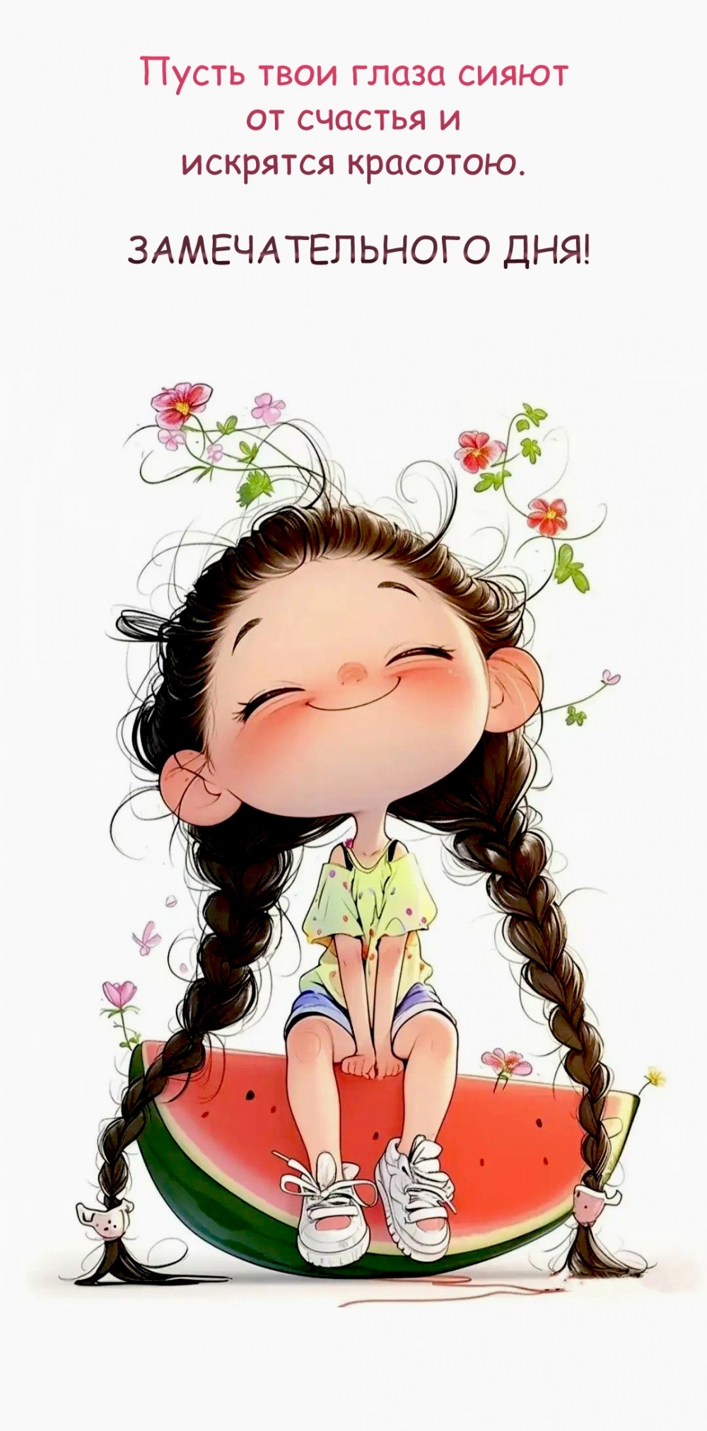 Пусть твои глаза сияют от счастья и искрятся красотою. 