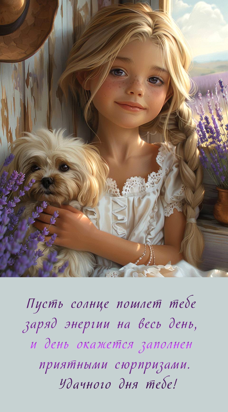 Пусть солнце пошлет тебе заряд энергии на весь день