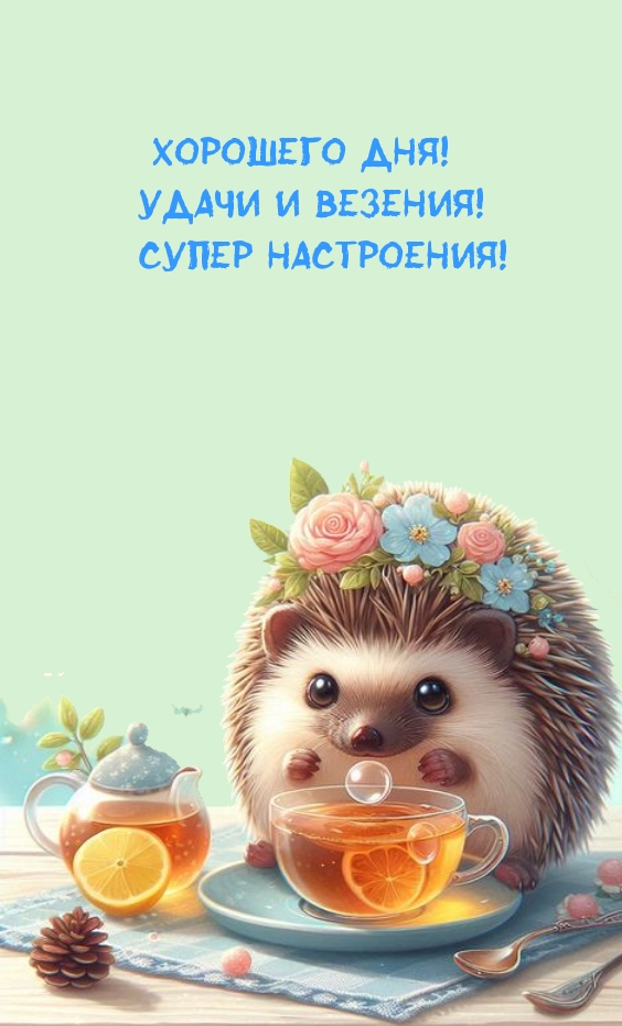 Хорошего дня! Удачи и везения! Супер настроения!